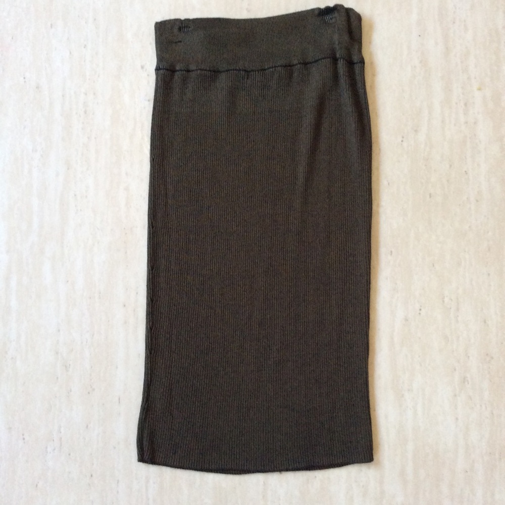 Army Green Sweater Skirt